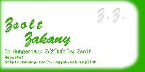 zsolt zakany business card